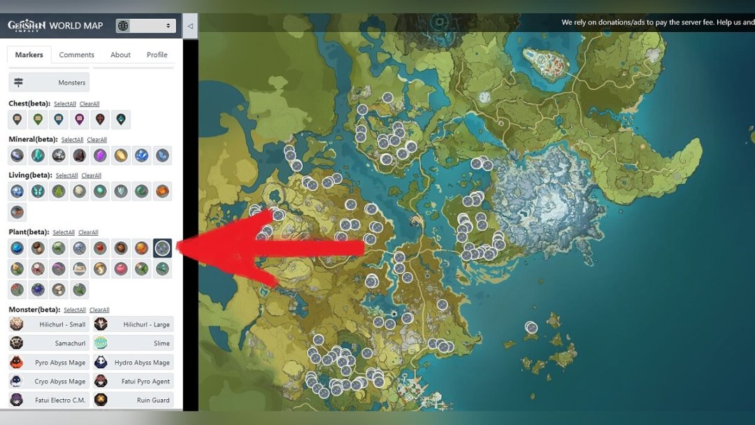 Crystal Crystal Genshin Mapa