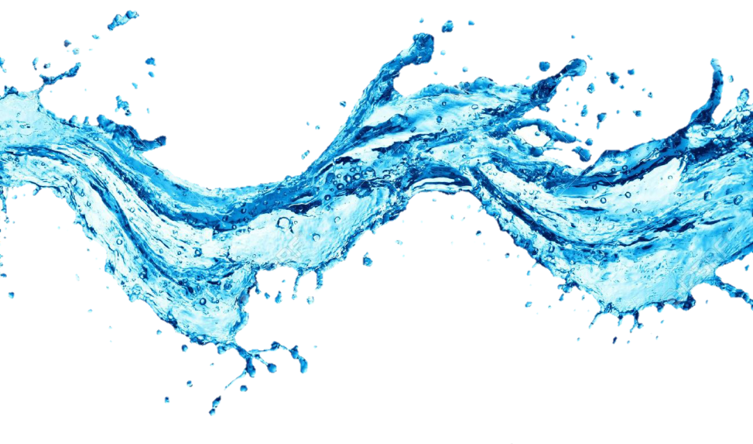 Flujo de agua sobre un fondo blanco