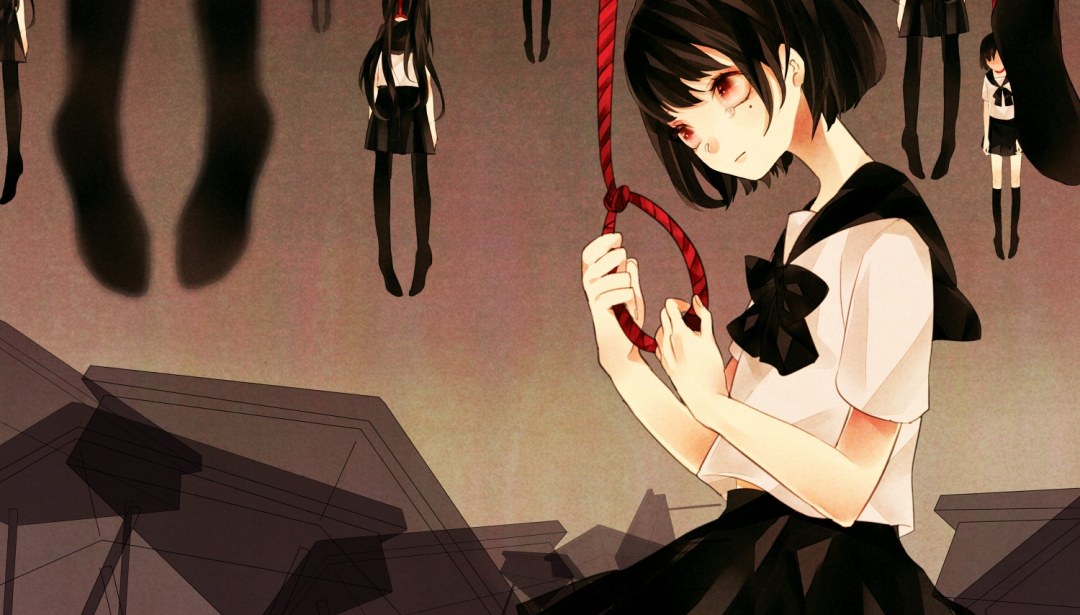 Anime Girl de un suicidio