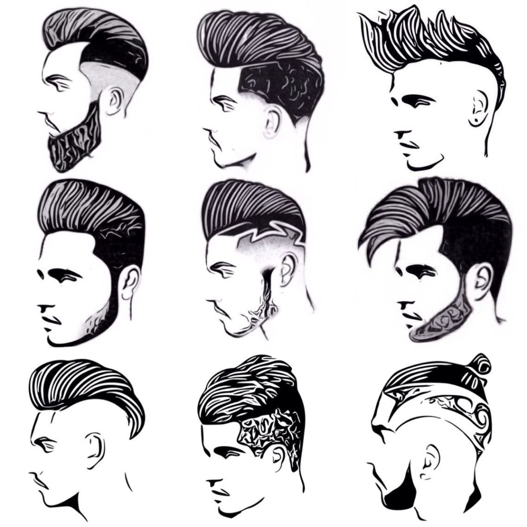 Bocetos de corte de pelo