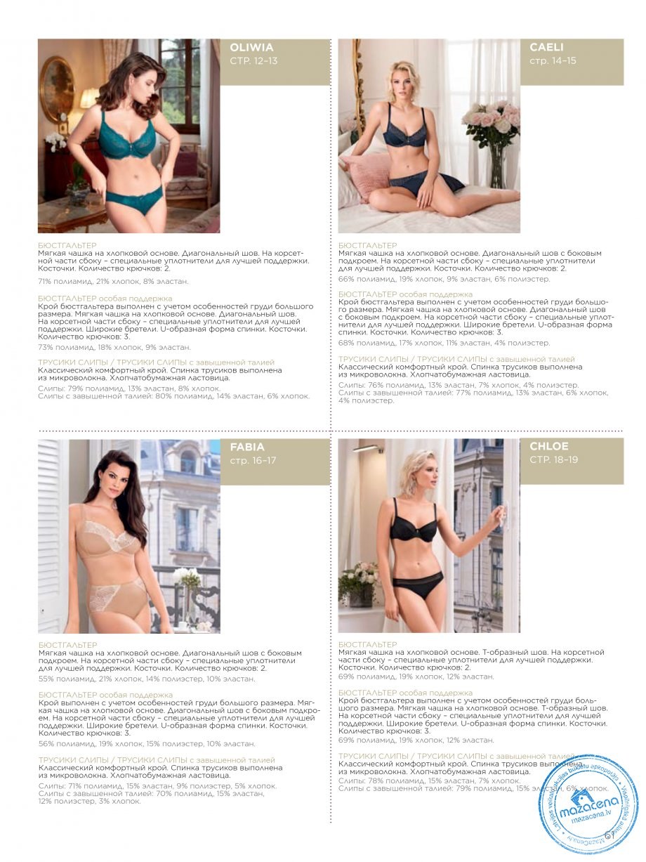 Ropa interior francesa por estándares individuales