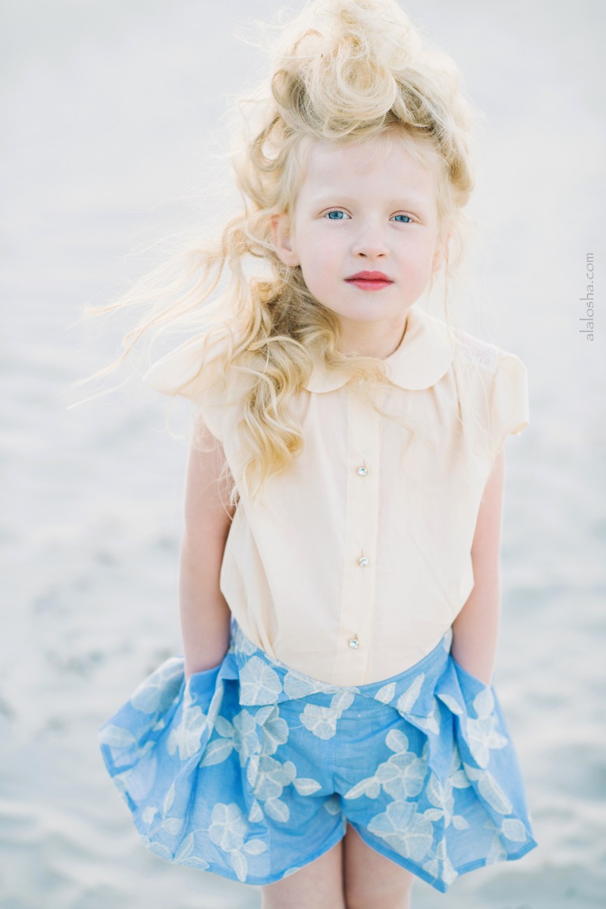 Peinado para una niña para un retrato