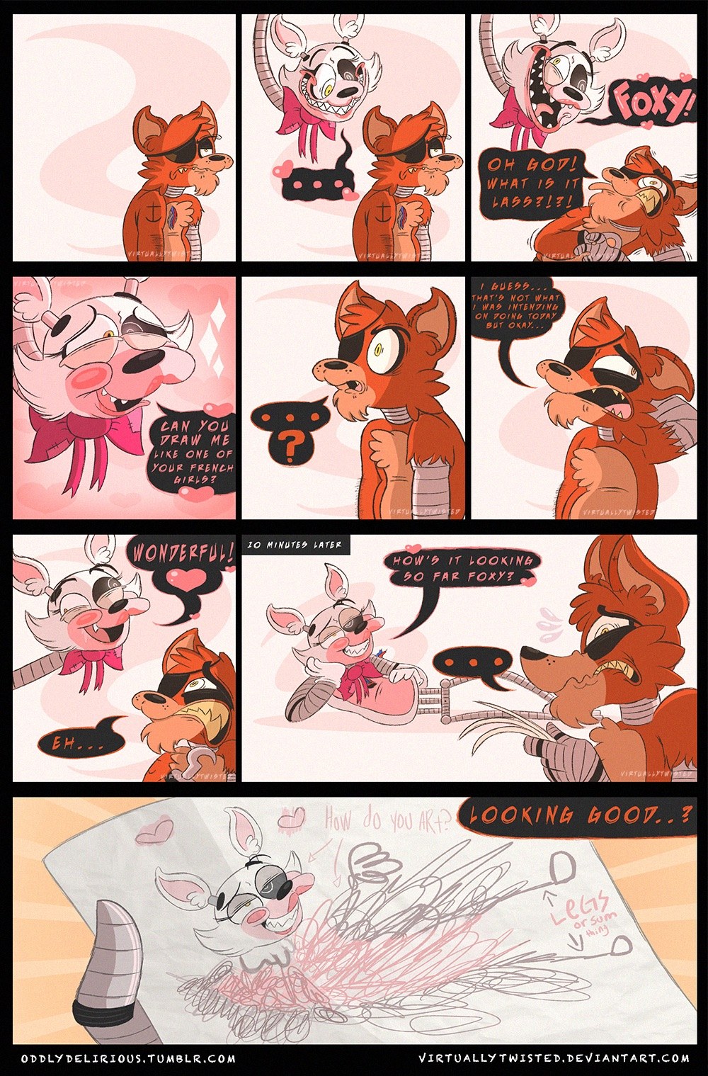 FNAF Hentai Comics Mangle y Foxi