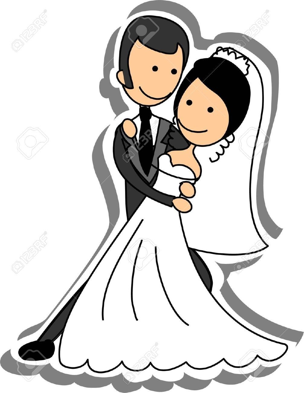 Recién casados de dibujos animados