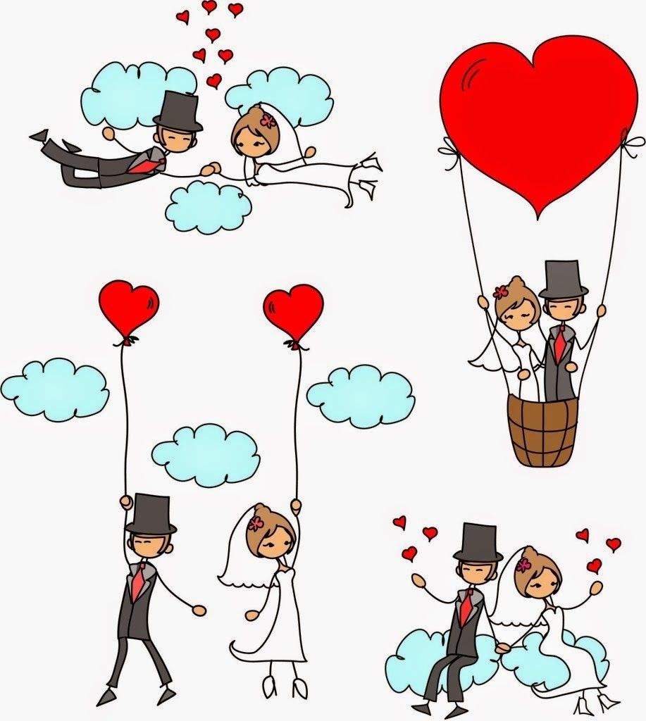 Ilustraciones de viaje de boda