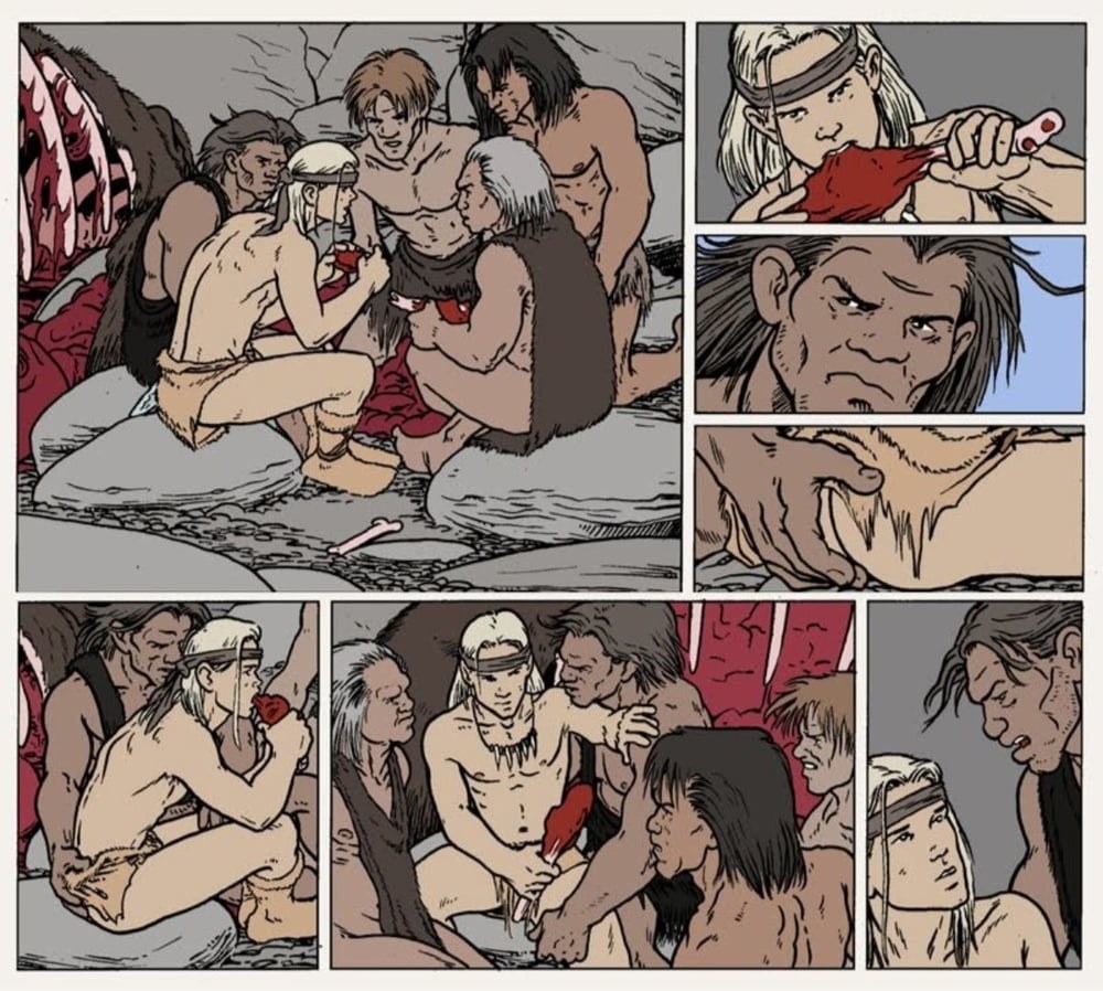 Edad de piedra cómica hentai