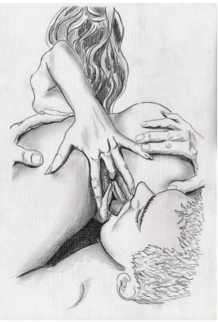 Dibujo de incesto kunnilingus