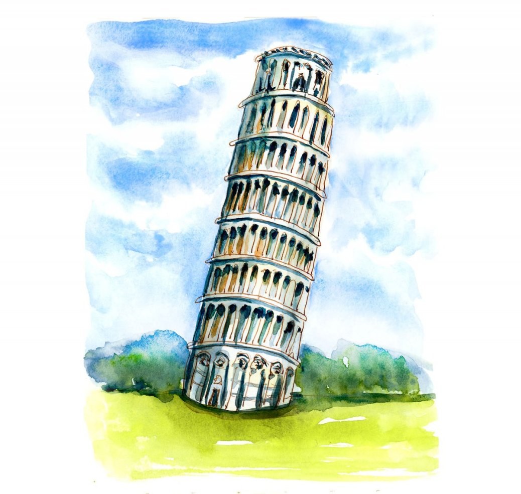 Acuarela de la Torre Pizan