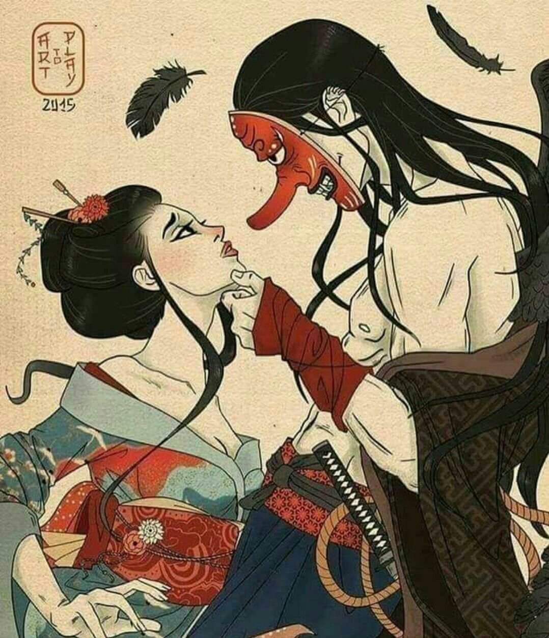 Imagen de mitología japonesa tengut