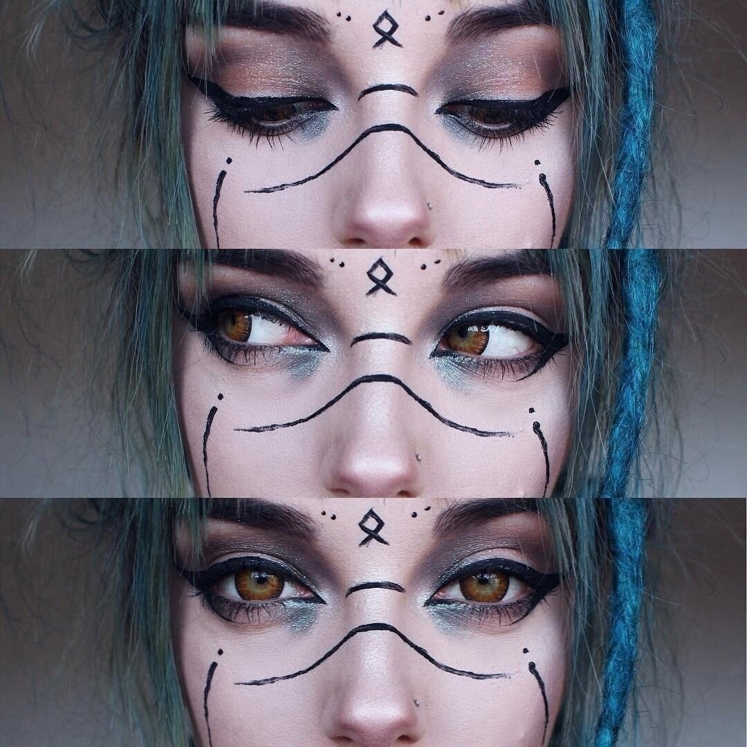 Maquillaje brillante de la estética