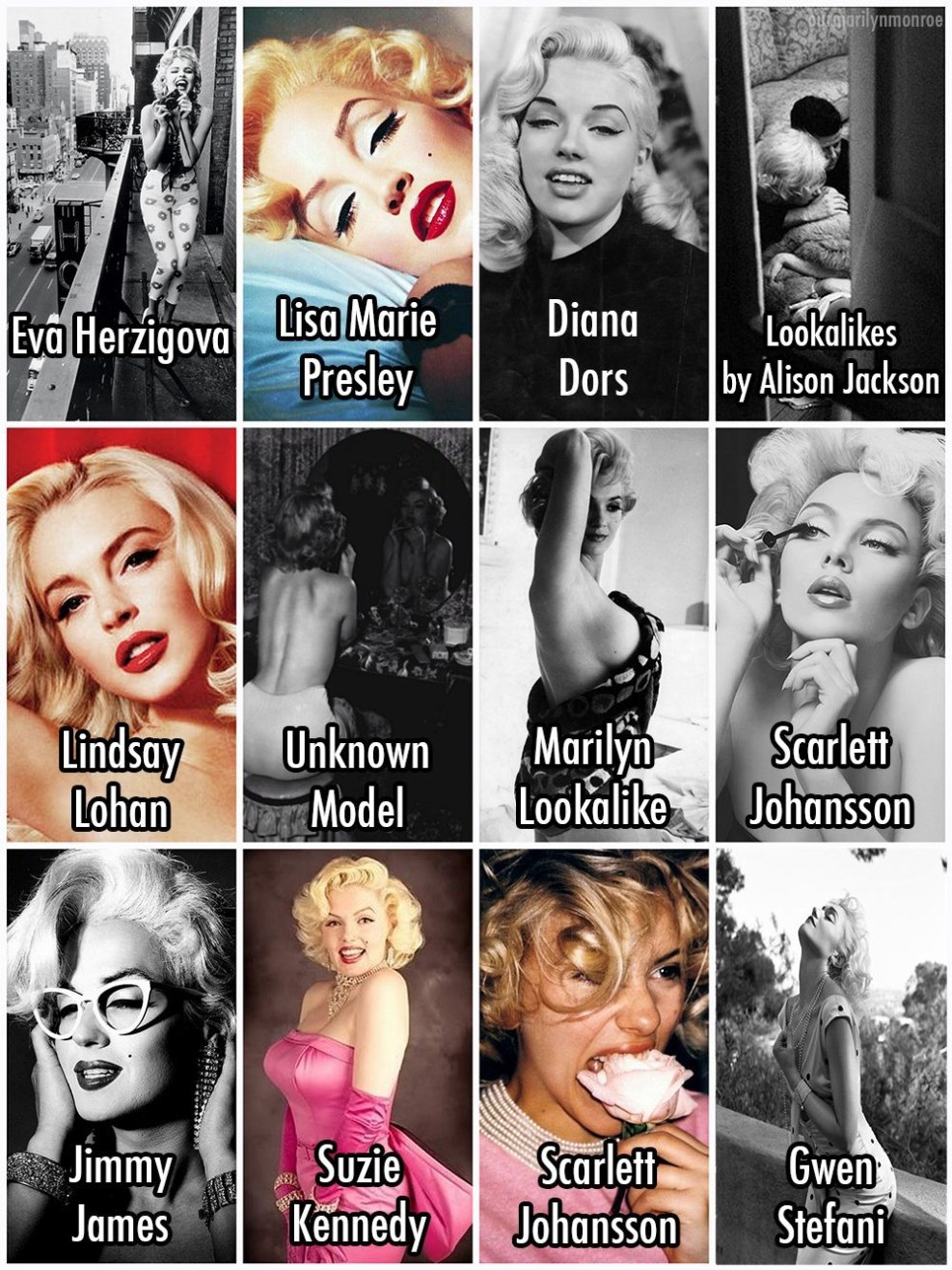 Marilyn Monroe aprende a disparar desde cebollas