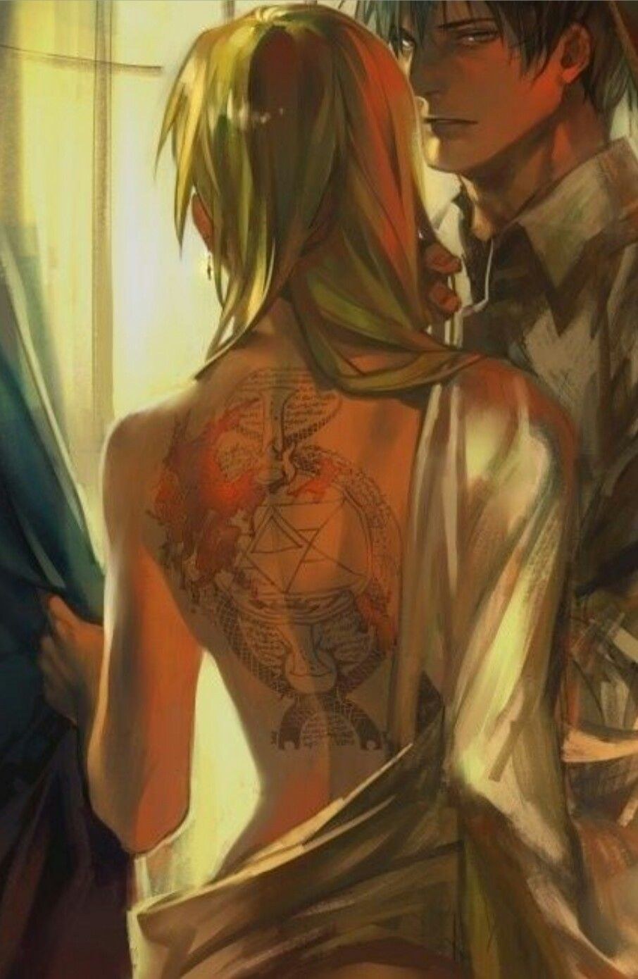 Roy Mustang y Riza Hawkai Art