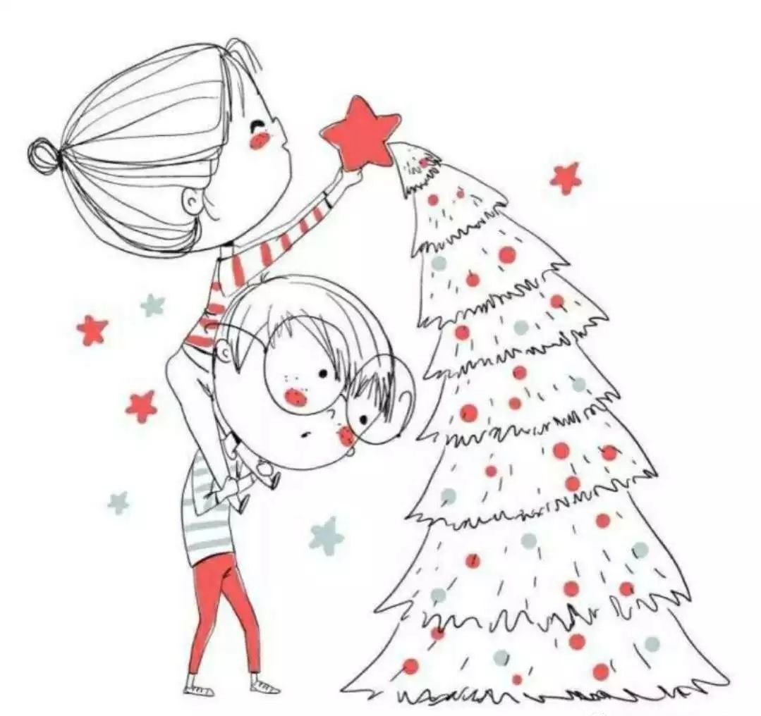 Dibujo de pareja de año nuevo