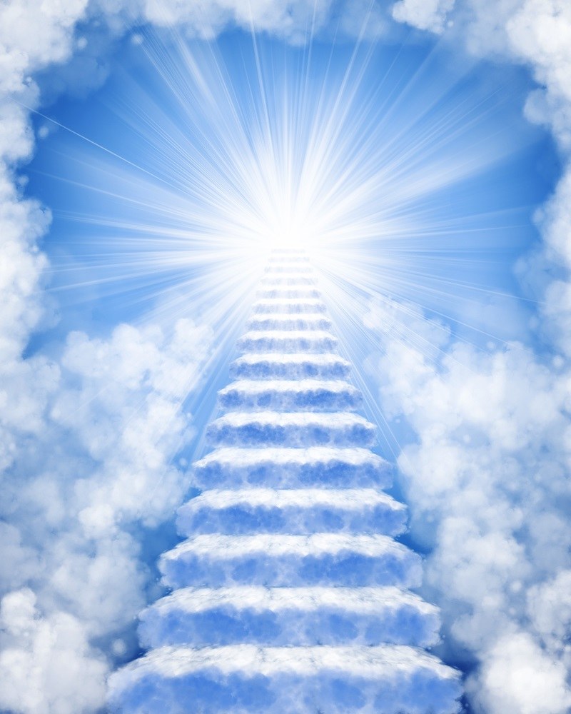 Escalera para el paraíso del cielo