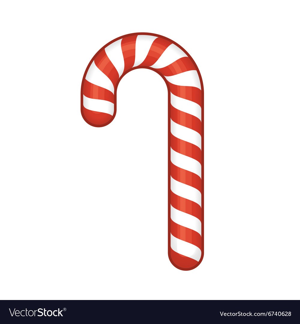Vector de caña de caramelo de Año Nuevo