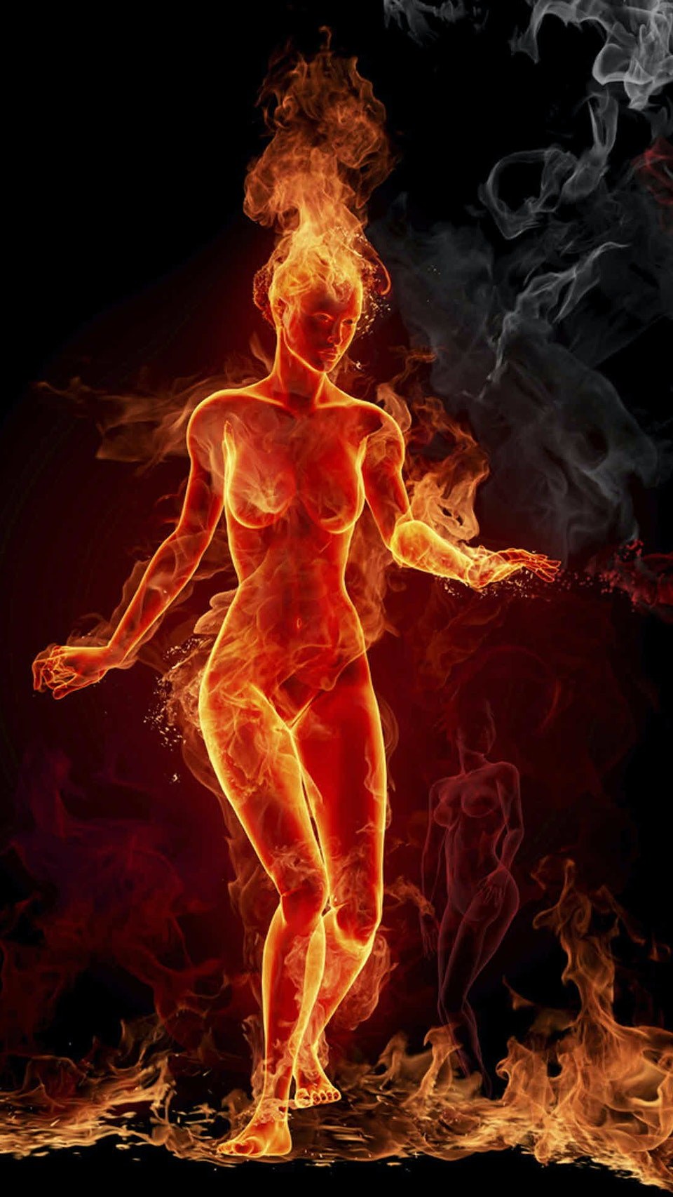 Flame de mujer caliente