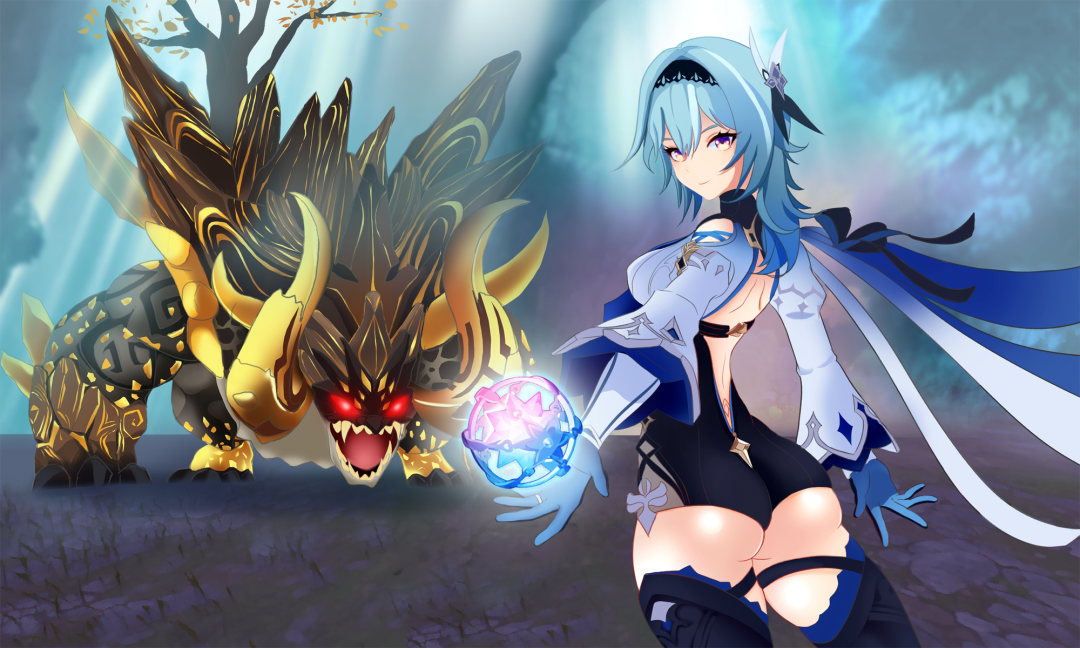 Genshin Impact Eola y Amber