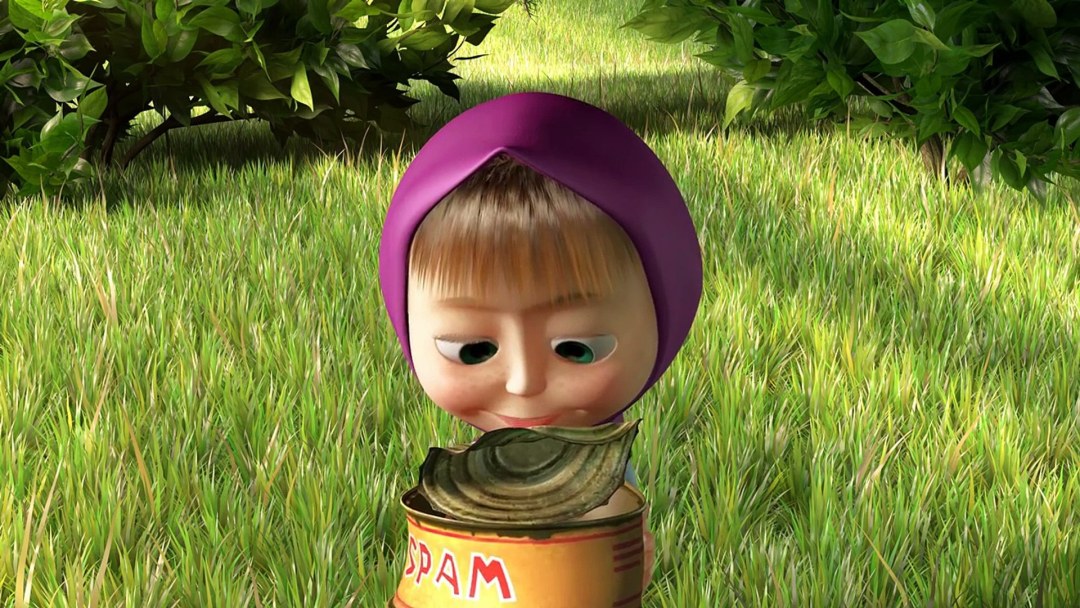 Serie Masha y Bear atrapan el pez