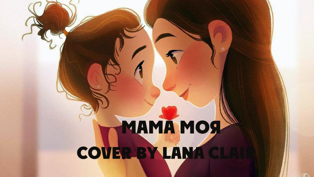 Chica de dibujos animados con mamá