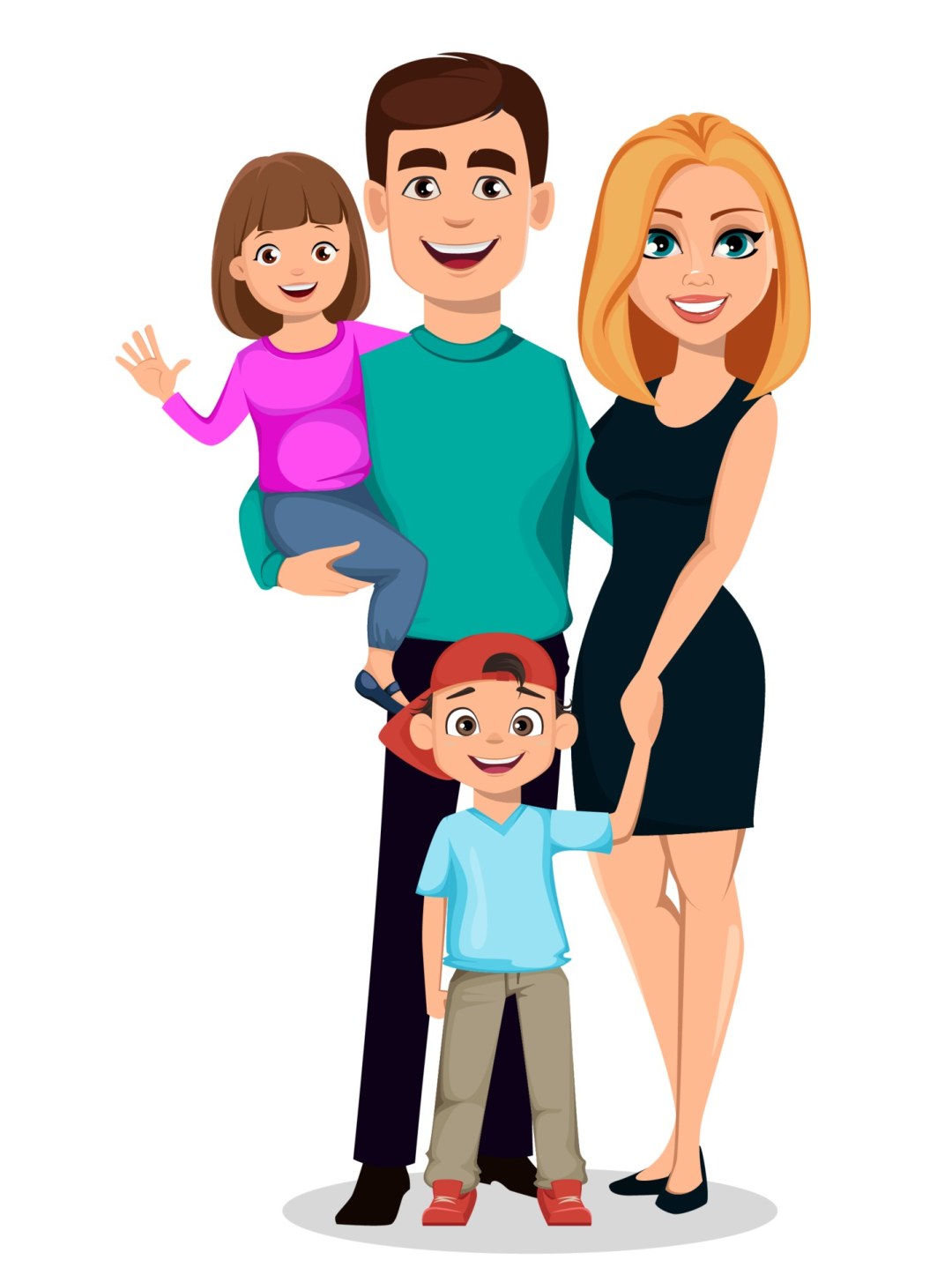 Familia papá mamá hija hijo