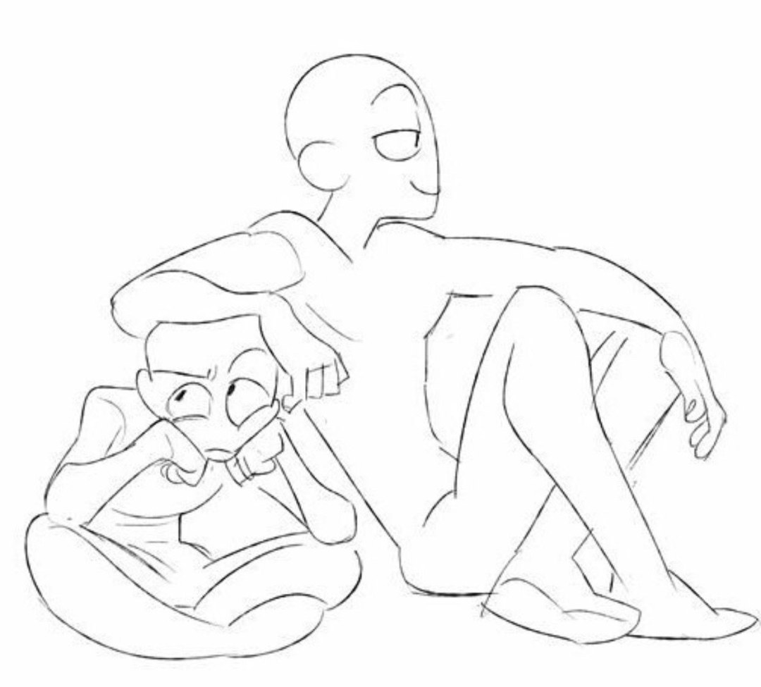 Pose para dibujar a dos personas
