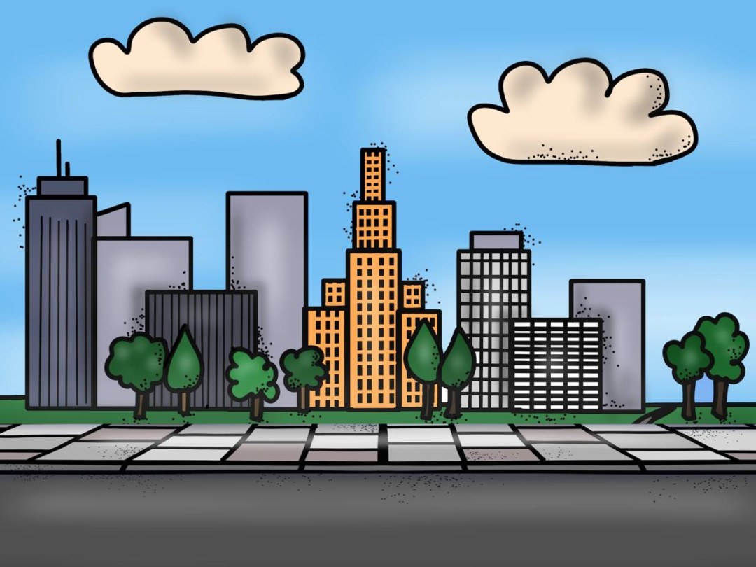 Ciudad Animada PNG