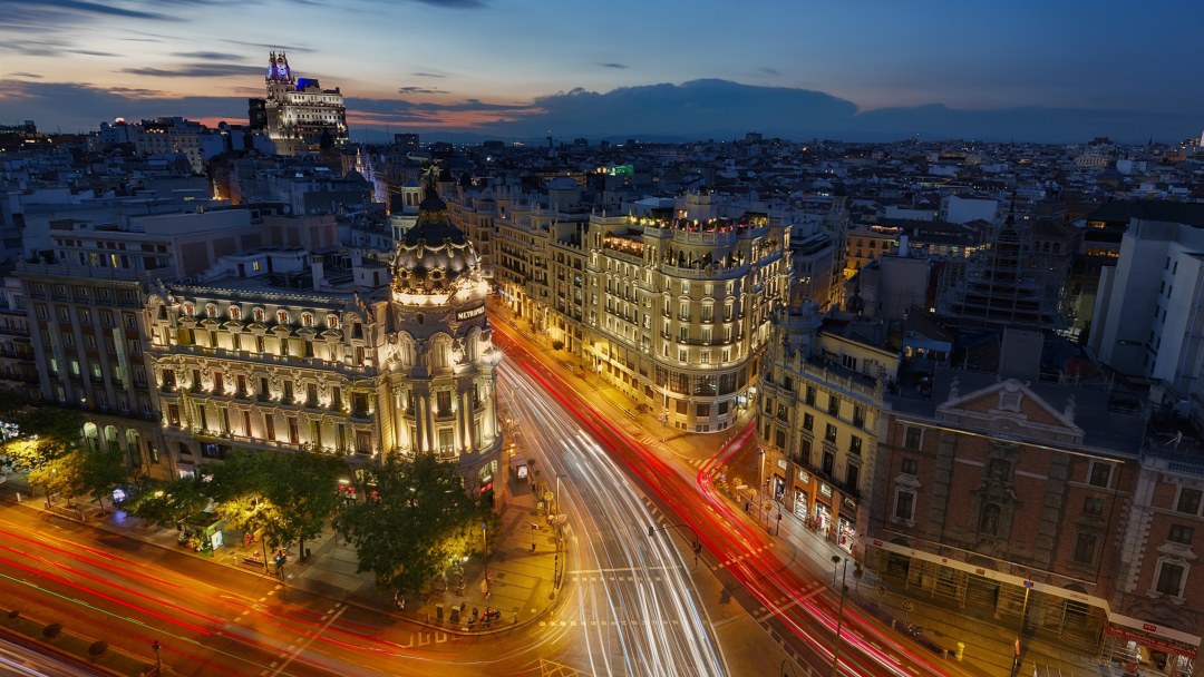Capital de España Madrid desde arriba