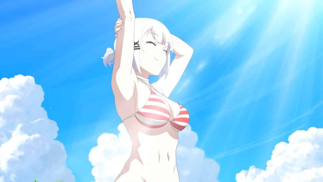 SISTE en un traje de baño de anime detective de anime