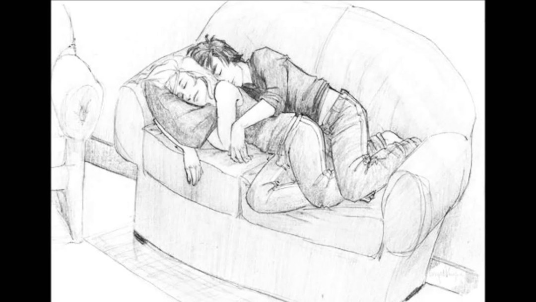Pareja de anime en la cocina