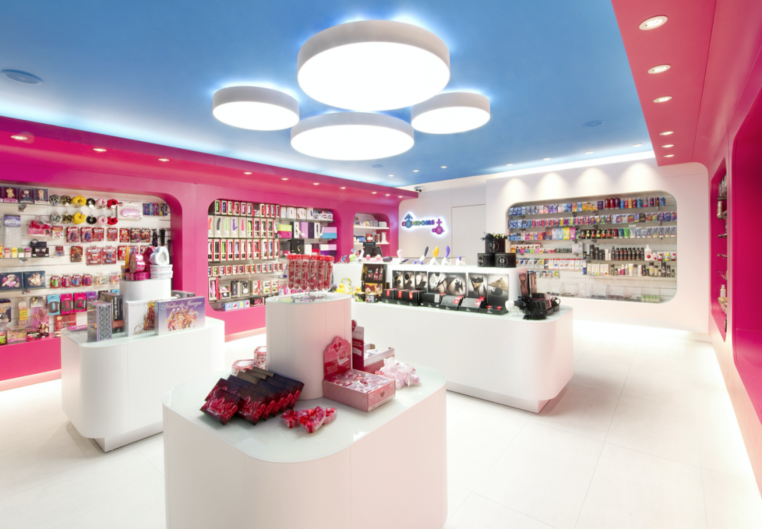 El interior de la tienda sexhop