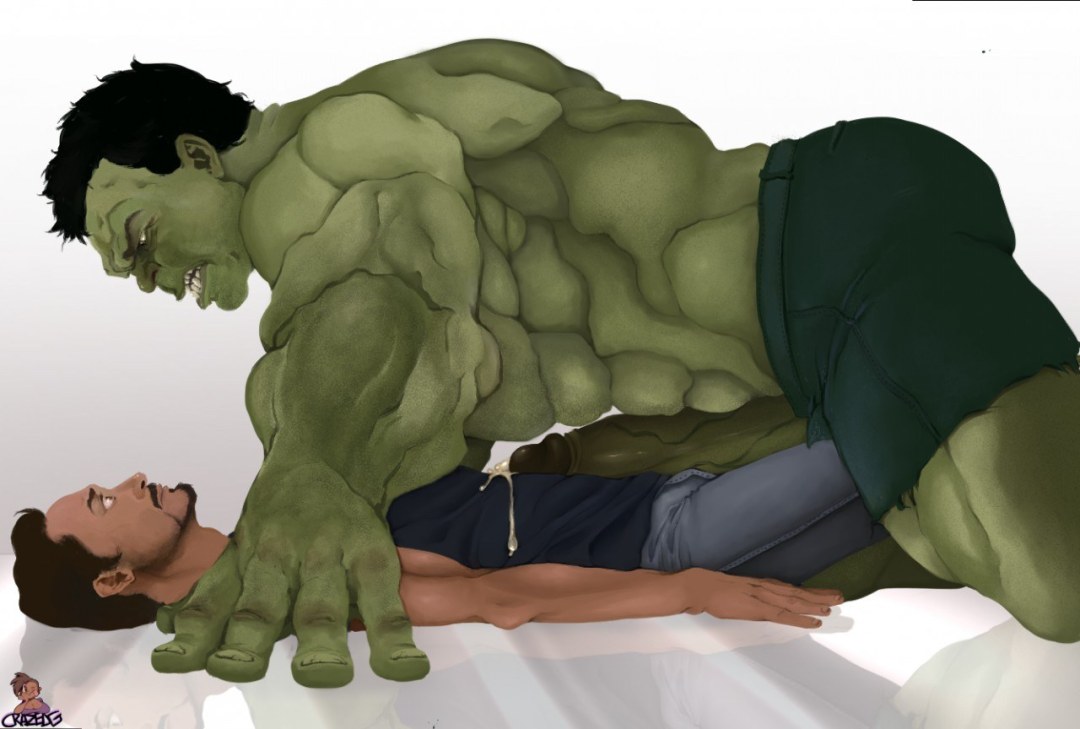 Steve Rogers y Tony Stark desnudos