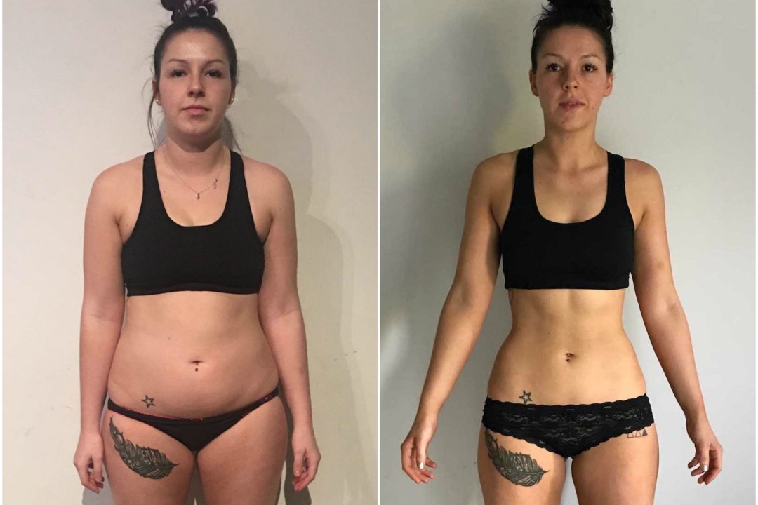 Barriga antes y después de perder peso
