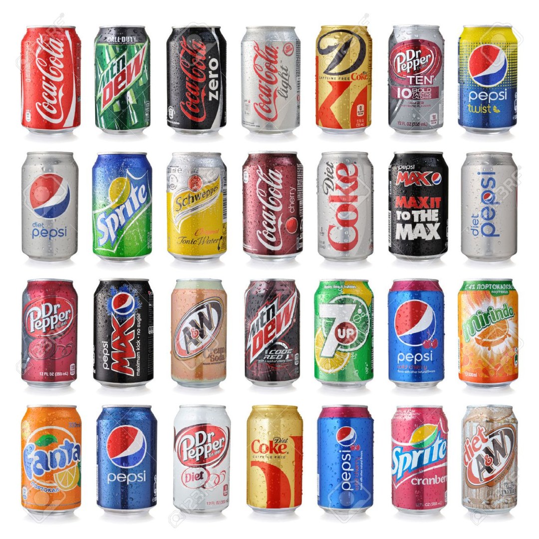 Botellas de plástico de Pepsi Coca Cola