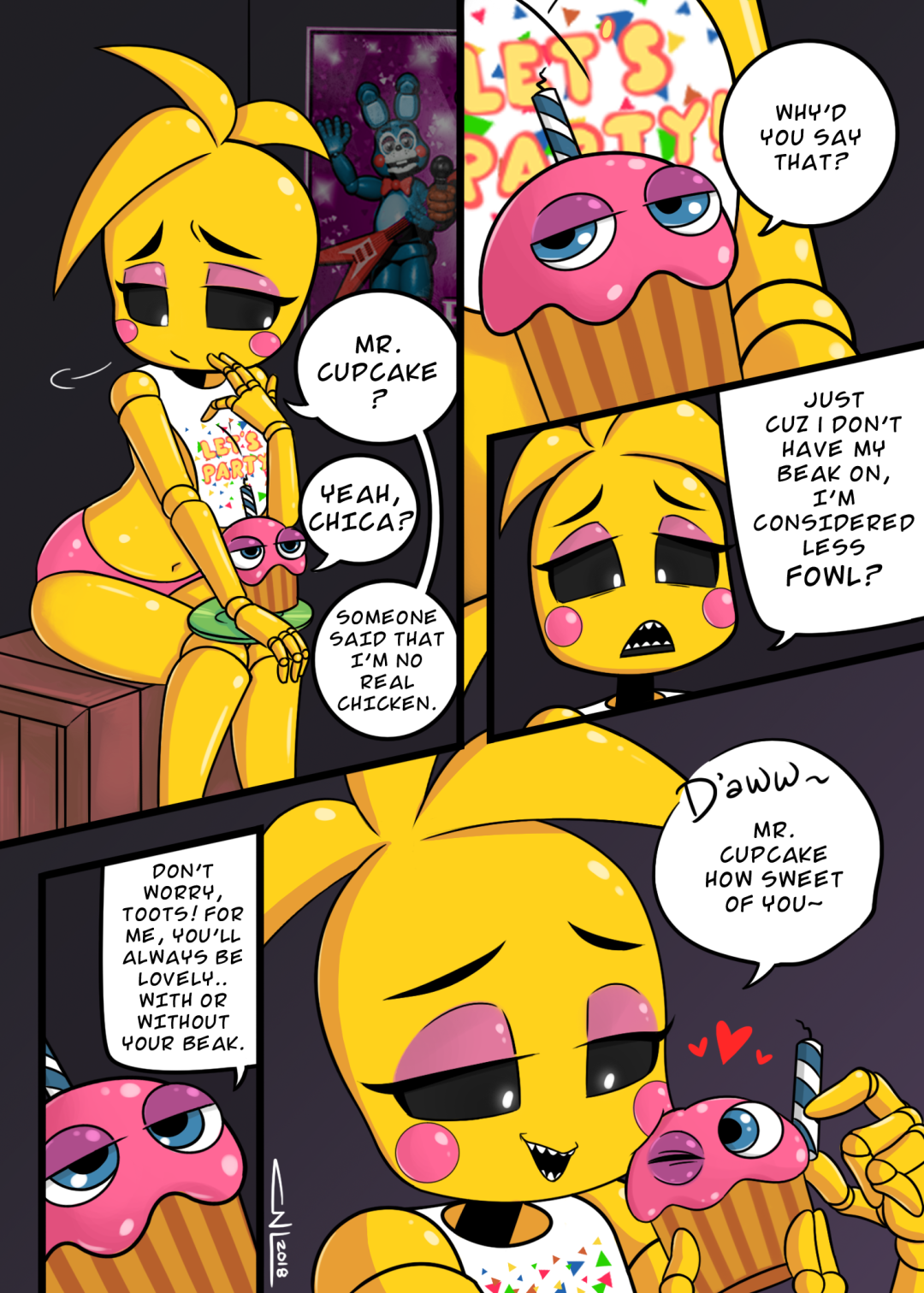 Fnaf chika hentai tentáculos