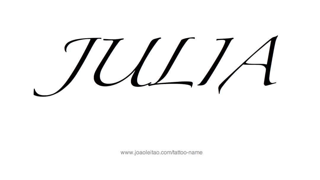 Nombre del tatuaje Julia