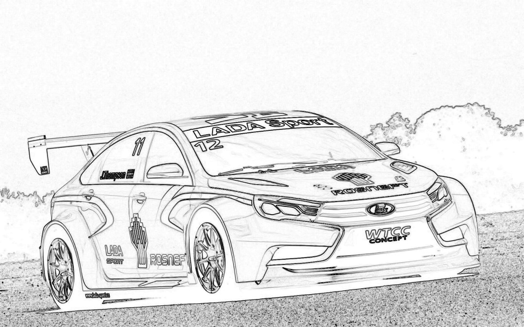 Coloring Cars Lada Vesta