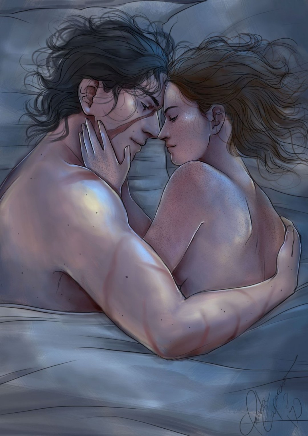 Kylo Ren y Rey Lyubov Art