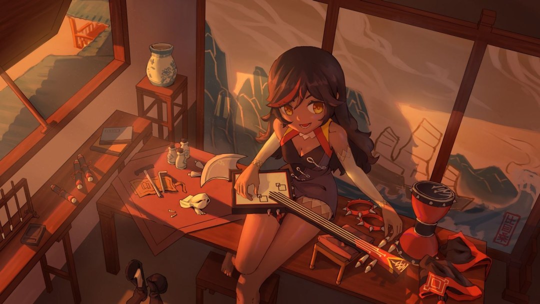 Arte de Genshin de invierno