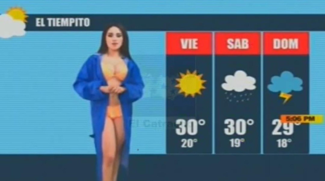 Los presentadores de televisión desnudos pronostican para el clima