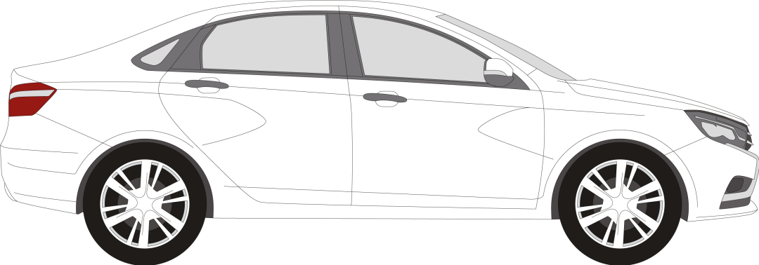 Lada Vesta dibujando a un lado