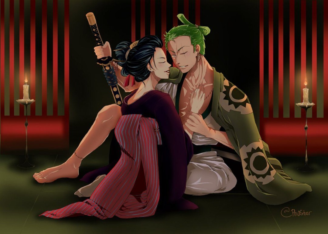 Niko Robin y Zoro