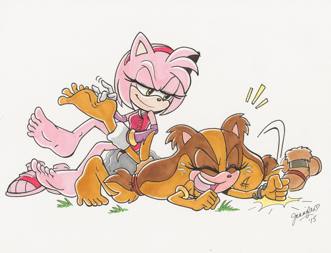 Amy Rose hizo cosquillas