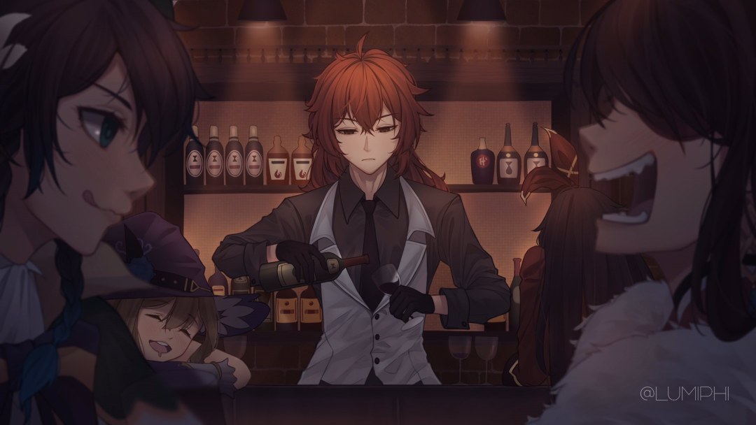 Genshin Impact Dilyu Dilyu Arte de anime