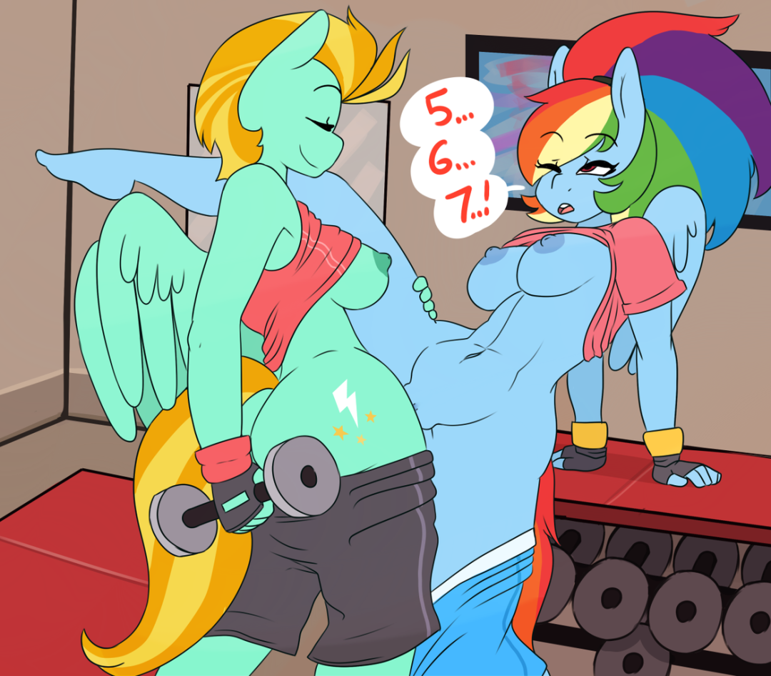 Rainbow Dash Naked and Soarin