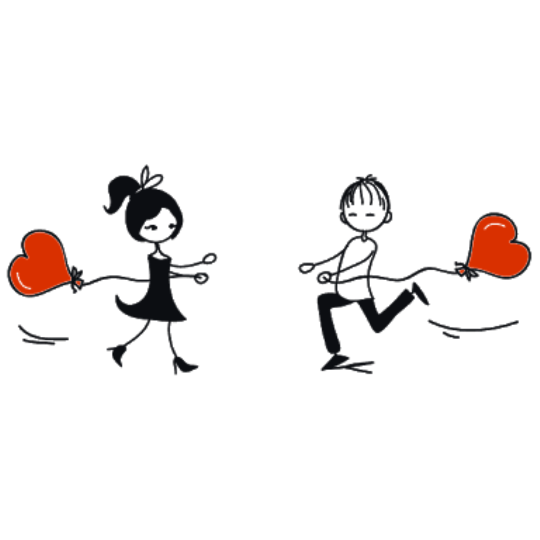 La diversión de la pareja está dibujando