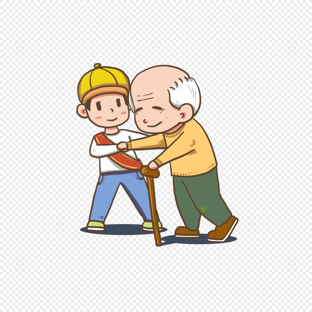 Ayuda de la ilustración de ancianos