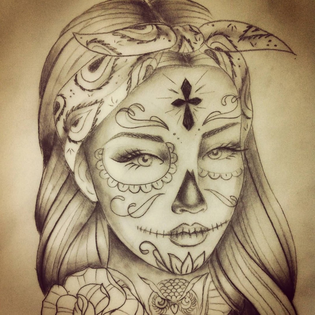 Tatuaje Kriegerin Catrina