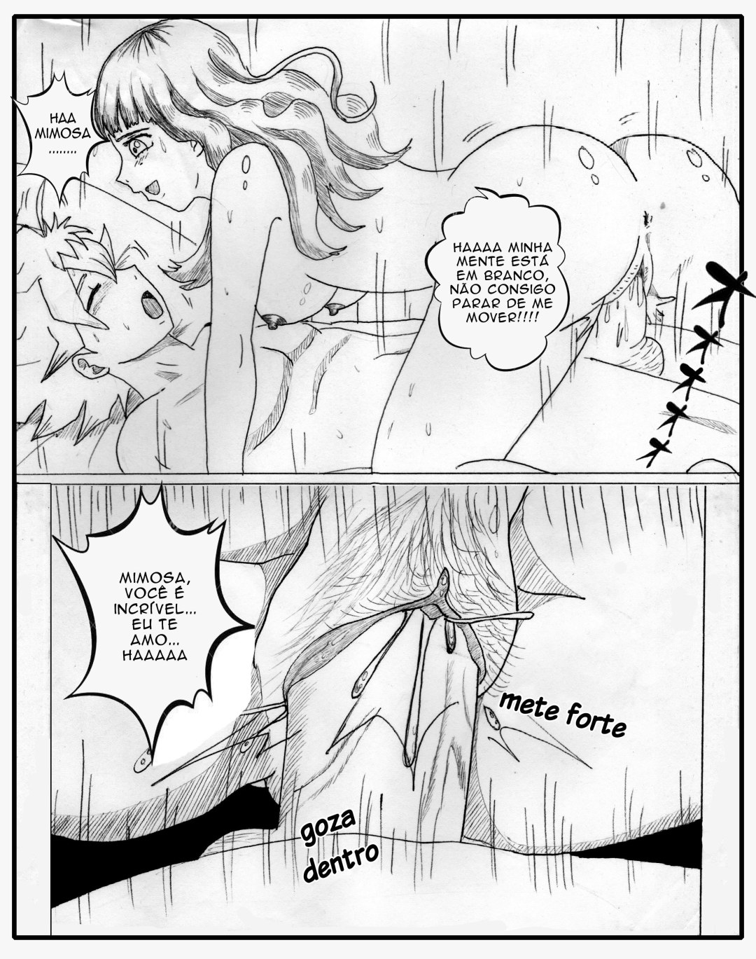 Noel Silva y Mimosa Vermilion Hentai Ahegao Masturbation