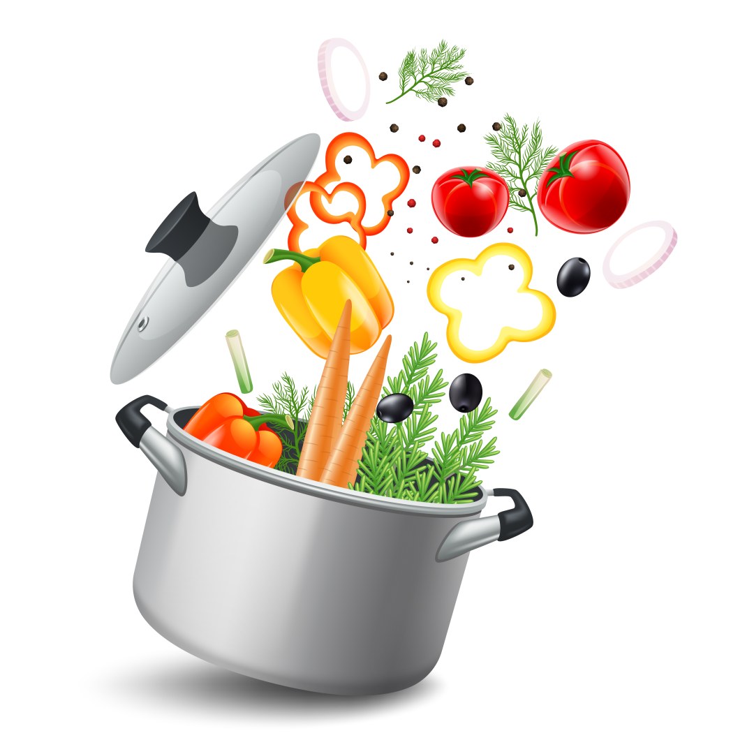 Verduras en una sartén
