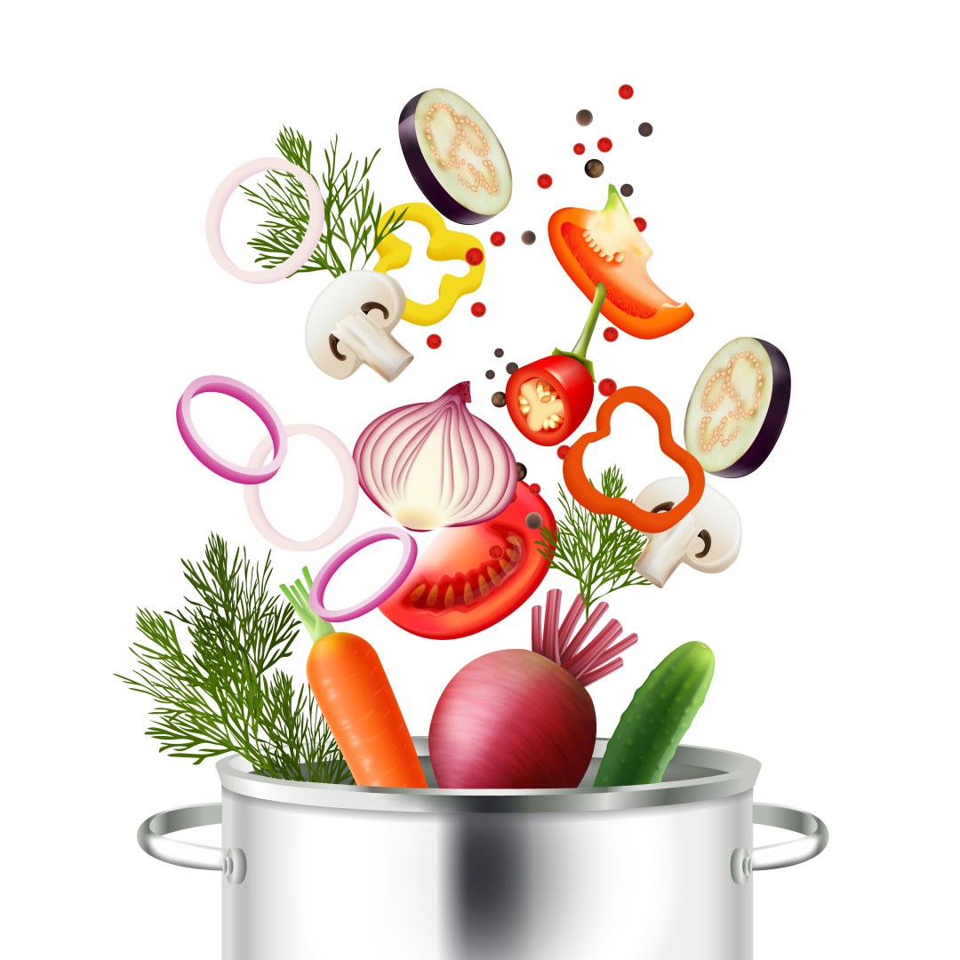 Cartel con vector de alimentos